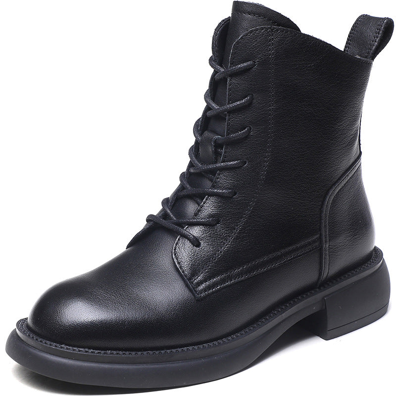 Women's British Style Martin Slimming Soft Bottom Front Boots