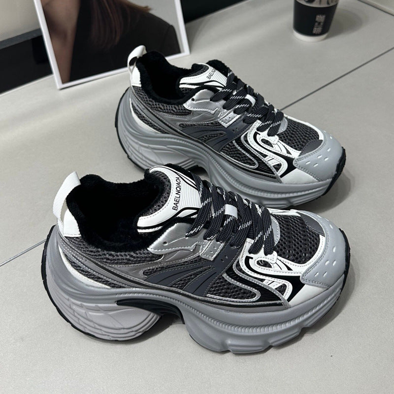 Women's Paris Dad Thick Bottom Platform Show Sneakers