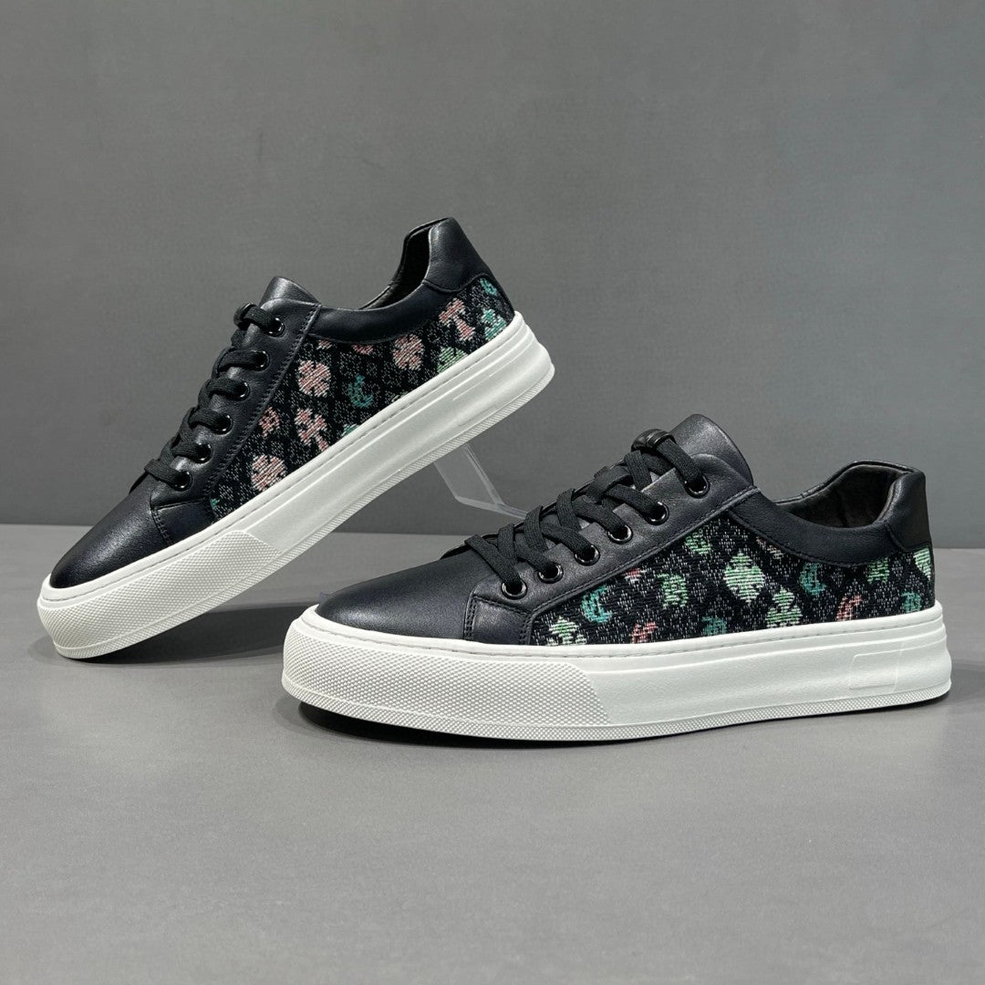 Men's Summer Low-cut Genuine Trendy White Breathable Men's Board Shoes
