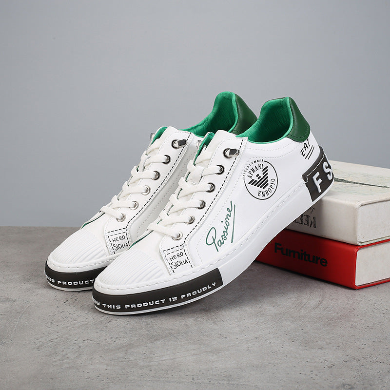 Men's Flat Fashion Board Korean Style Printed Men's Shoes