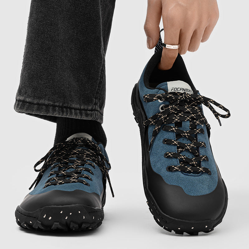 Women's & Men's Fashion Hiking Commuter Outdoor Flat Black Orange Casual Shoes