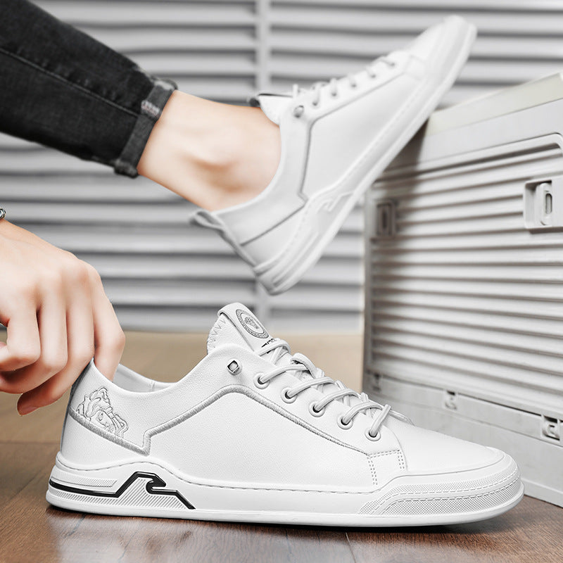 Men's Four Breathable White Fashion Slip-on Board Casual Shoes