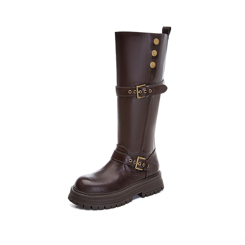Knight Female Winter Skinny British Style Boots