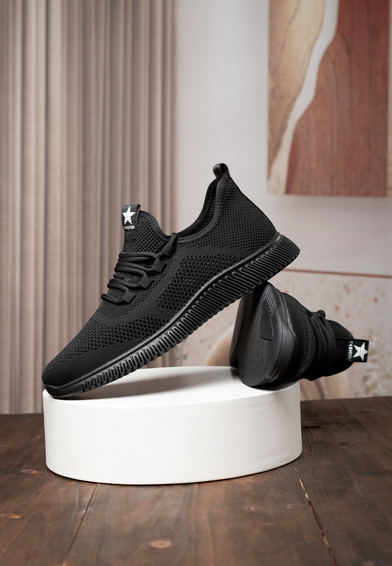 Men's Breathable Mesh Surface Deodorant Trendy Hollow Sneakers