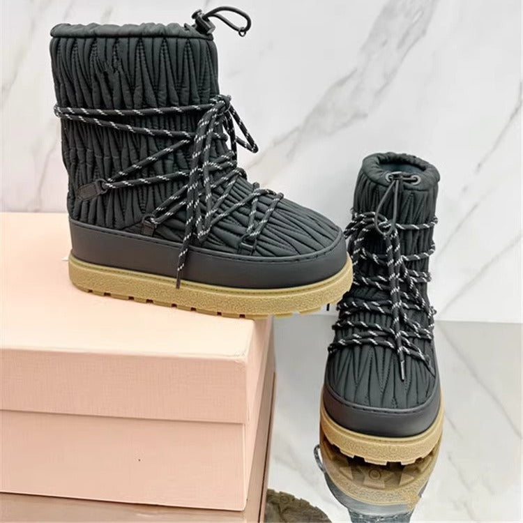 Women's Platform Short Tube Warm Cotton Northeast Snow Boots
