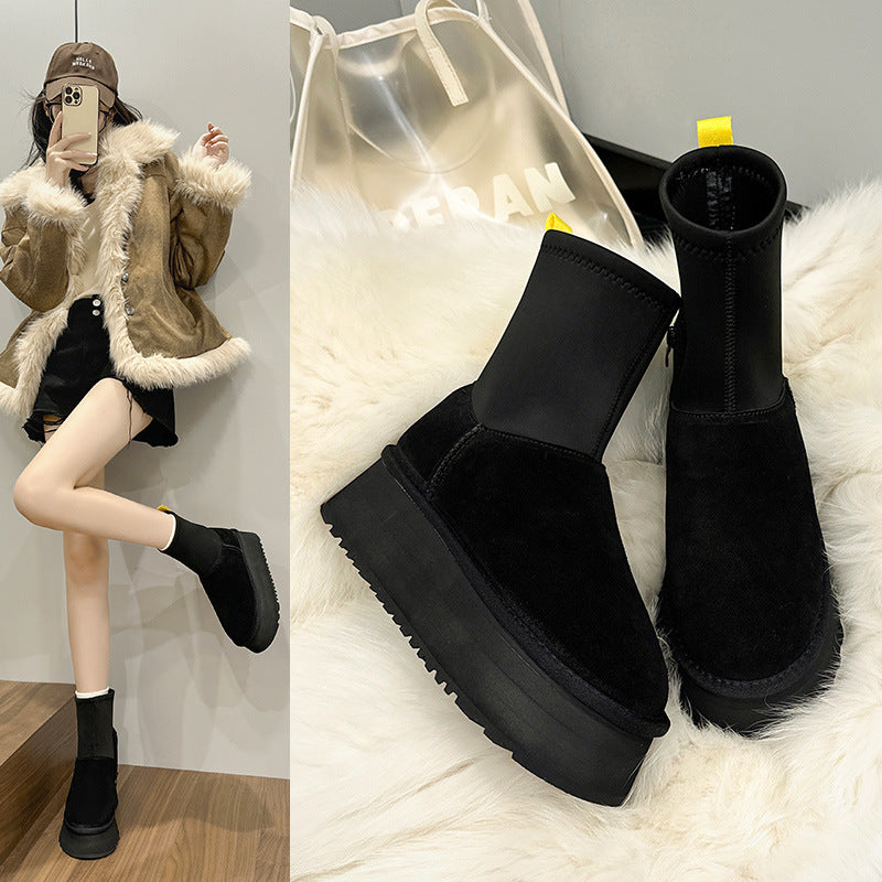 Women's For Short Tube Veet Thickened Foam Snow Boots