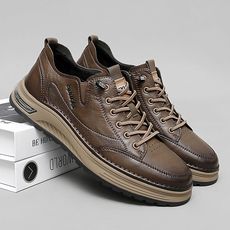 Men's Creative Korean Fashion Trendy Black Casual Shoes