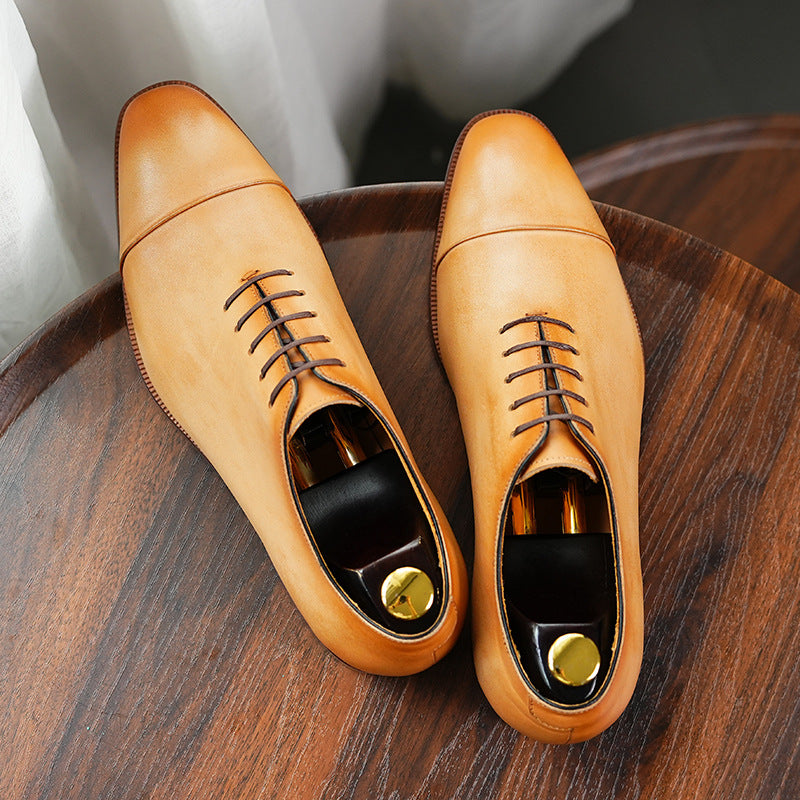 Men's Top Layer Cowhide Oxford Business Formal Leather Shoes