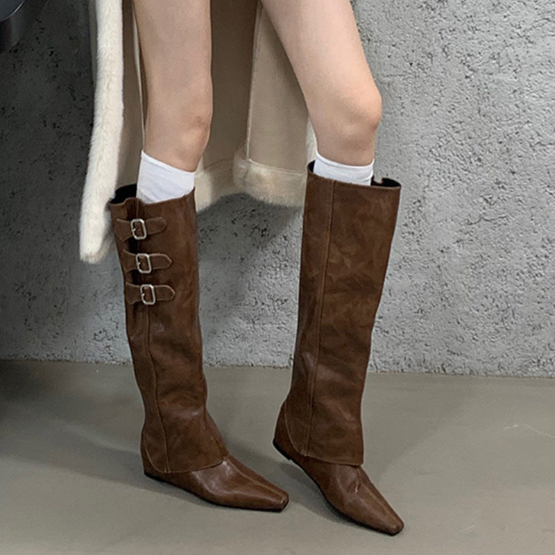 Women's Increasing Insole Pointed Detachable Long Tube Knee-high Women's Shoes