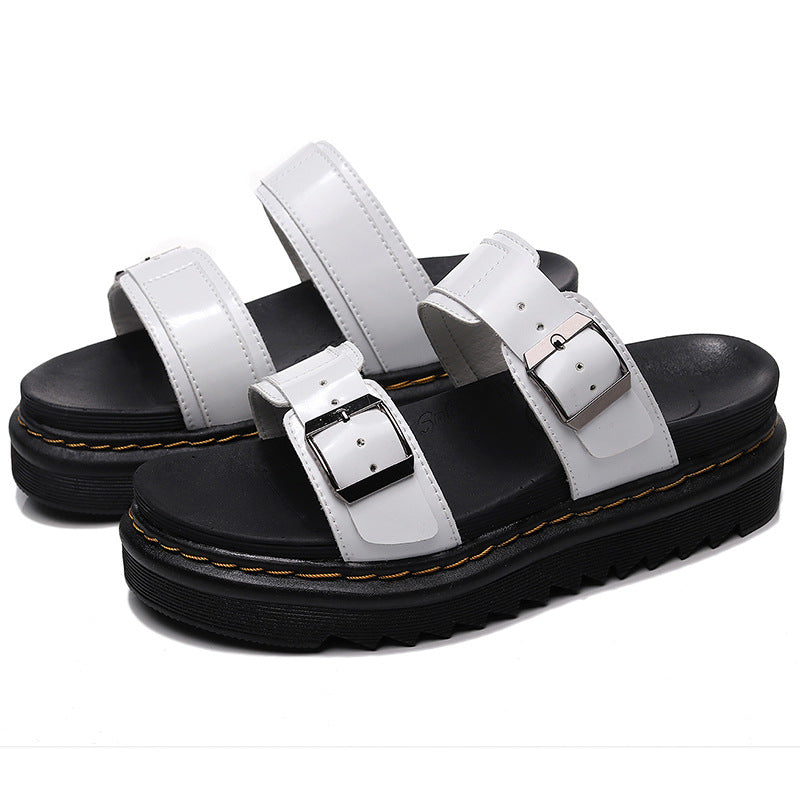 Women's Summer Martin Roman Buckle Open Toe Beach Sandals