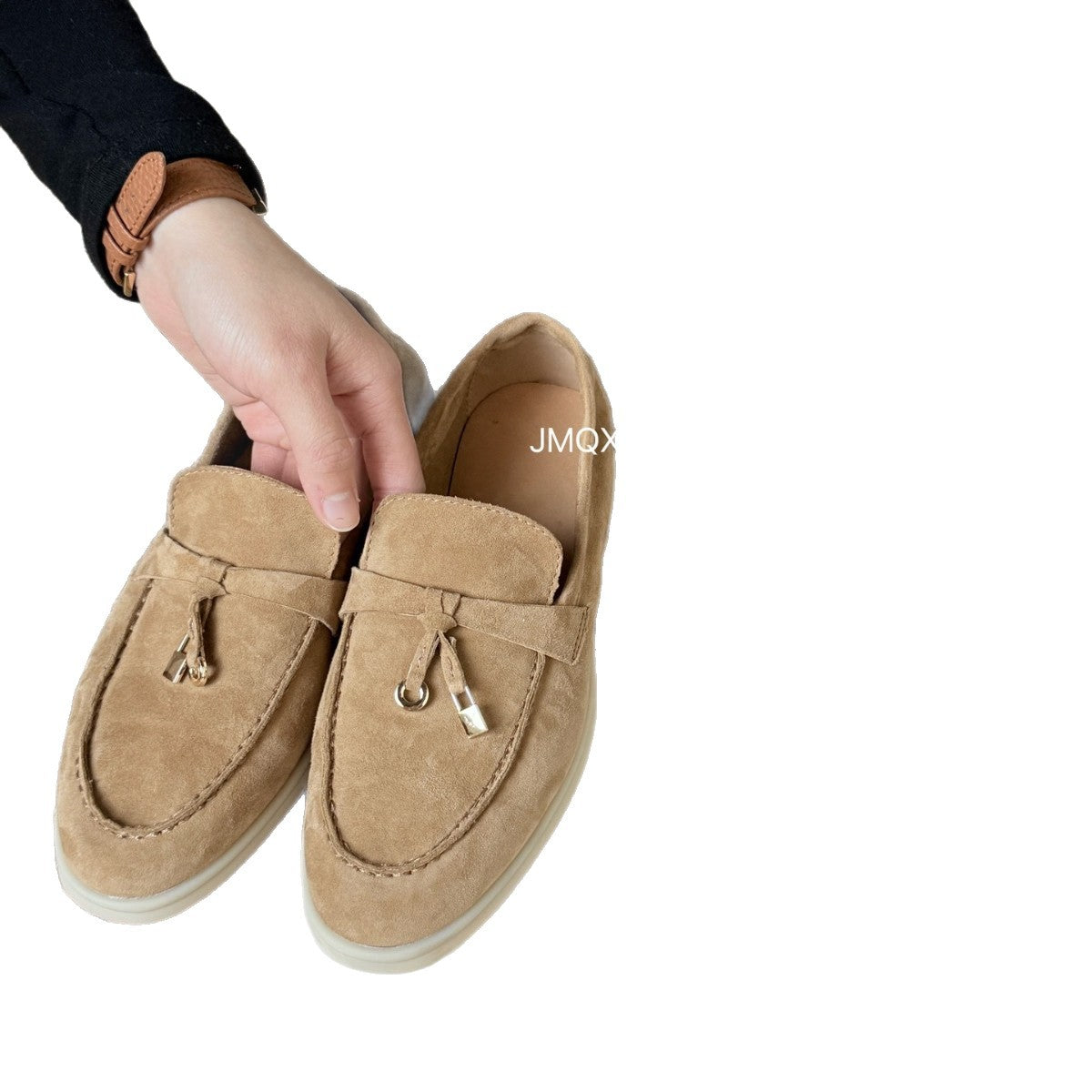 Style Genuine Retro Pumps Female Soft Bottom Spring Flat Loafers
