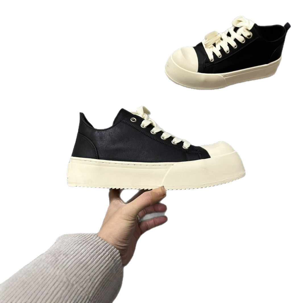 Head Mickey Derby Design Sense Genuine Versatile Platform Leisure Men's Casual Shoes