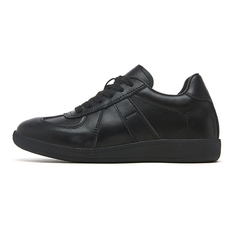 Men's & Women's Full Cowhide German Training Couple Flat Height Increasing Retro Easy Men's Shoes