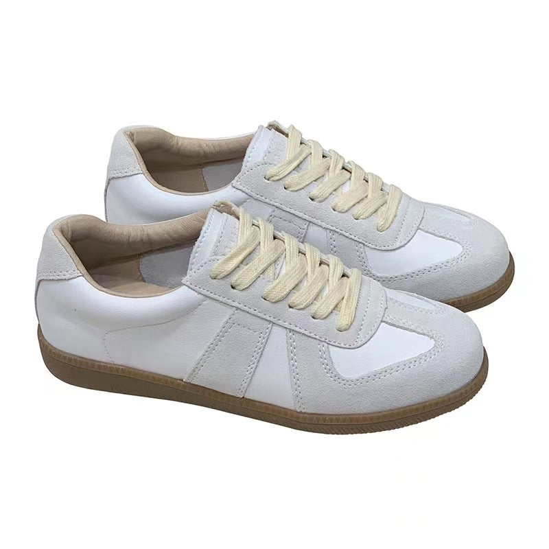 White Female Niche Board Super Soft Leather Shoes