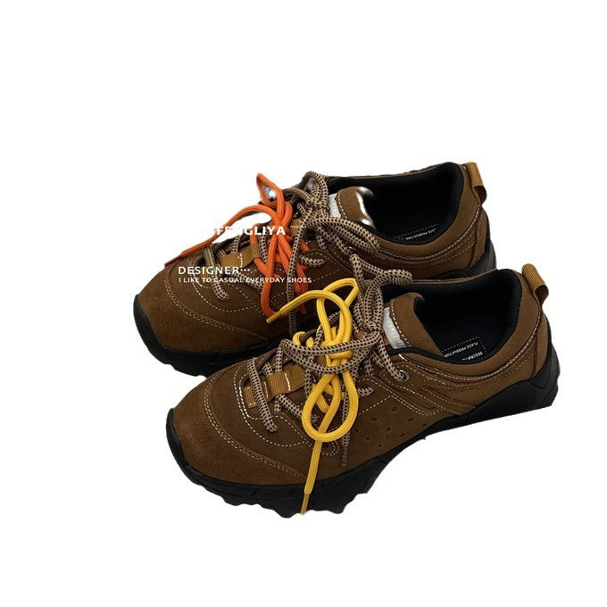 Women's Multicolor Autumn Platform Outdoor Hiking Leisure Casual Shoes
