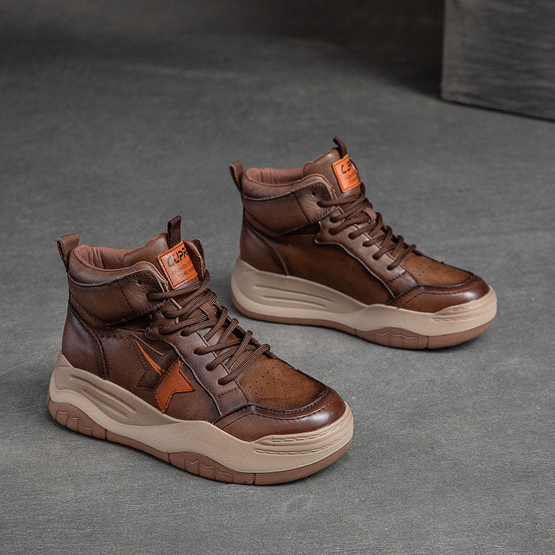 Autumn Thick Bottom Round Head Polished Boots