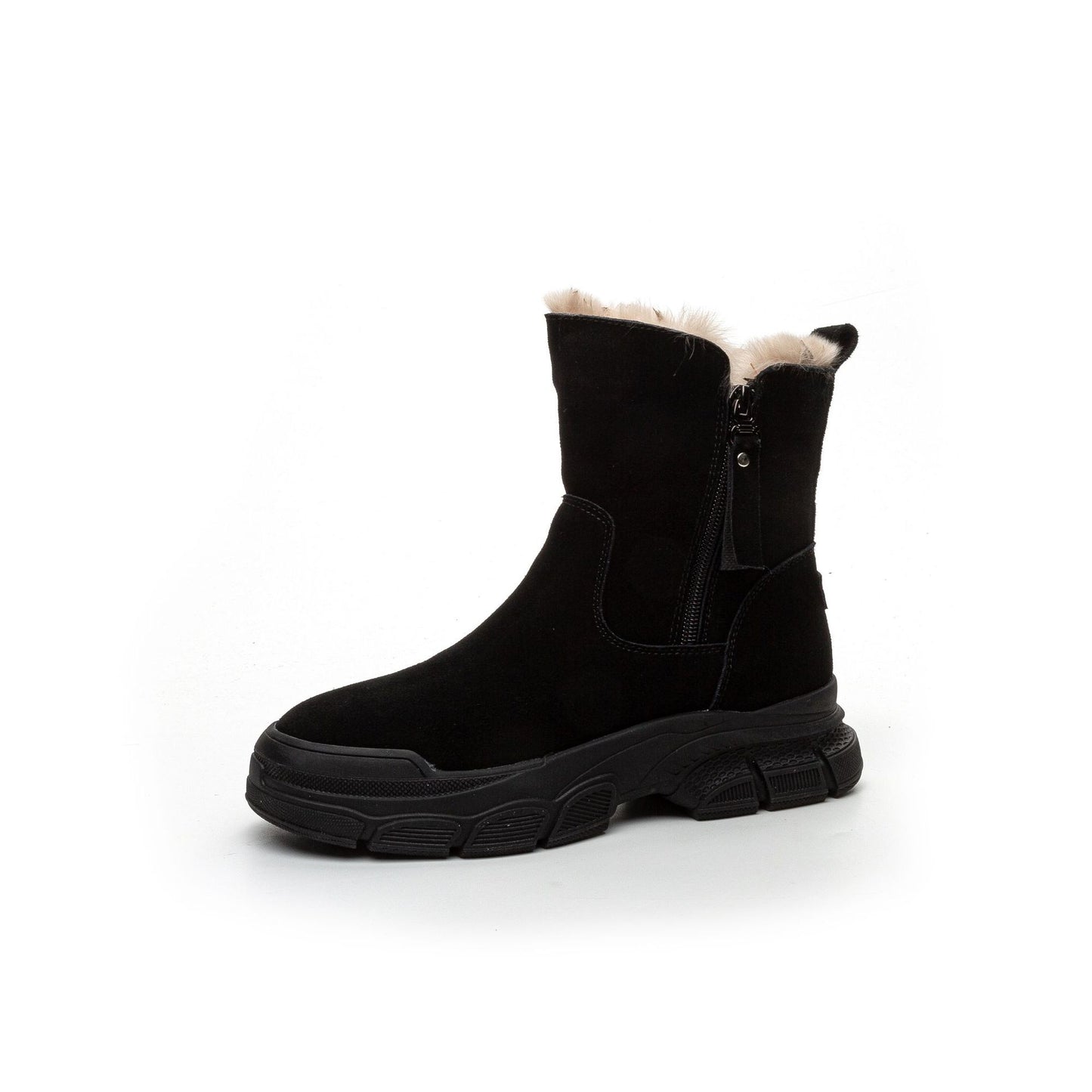 Women's Full Cowhide Warm Martin Veet Thickened Cotton Women's Shoes