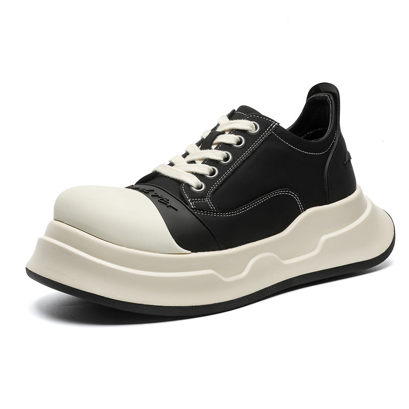 Men's Style White Summer Fashion Thick Bottom Heightened Casual Shoes