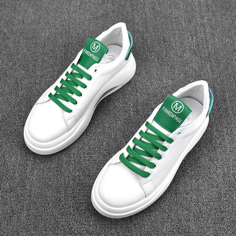 Men's Korean White Thick-soled Trendy Breathable Height Casual Shoes