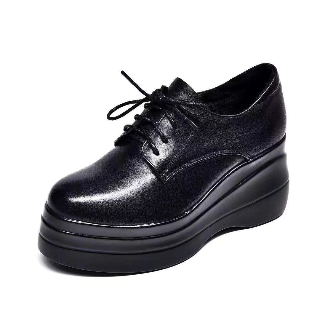 Women's Early Autumn Black Deep Mouth High Casual Shoes