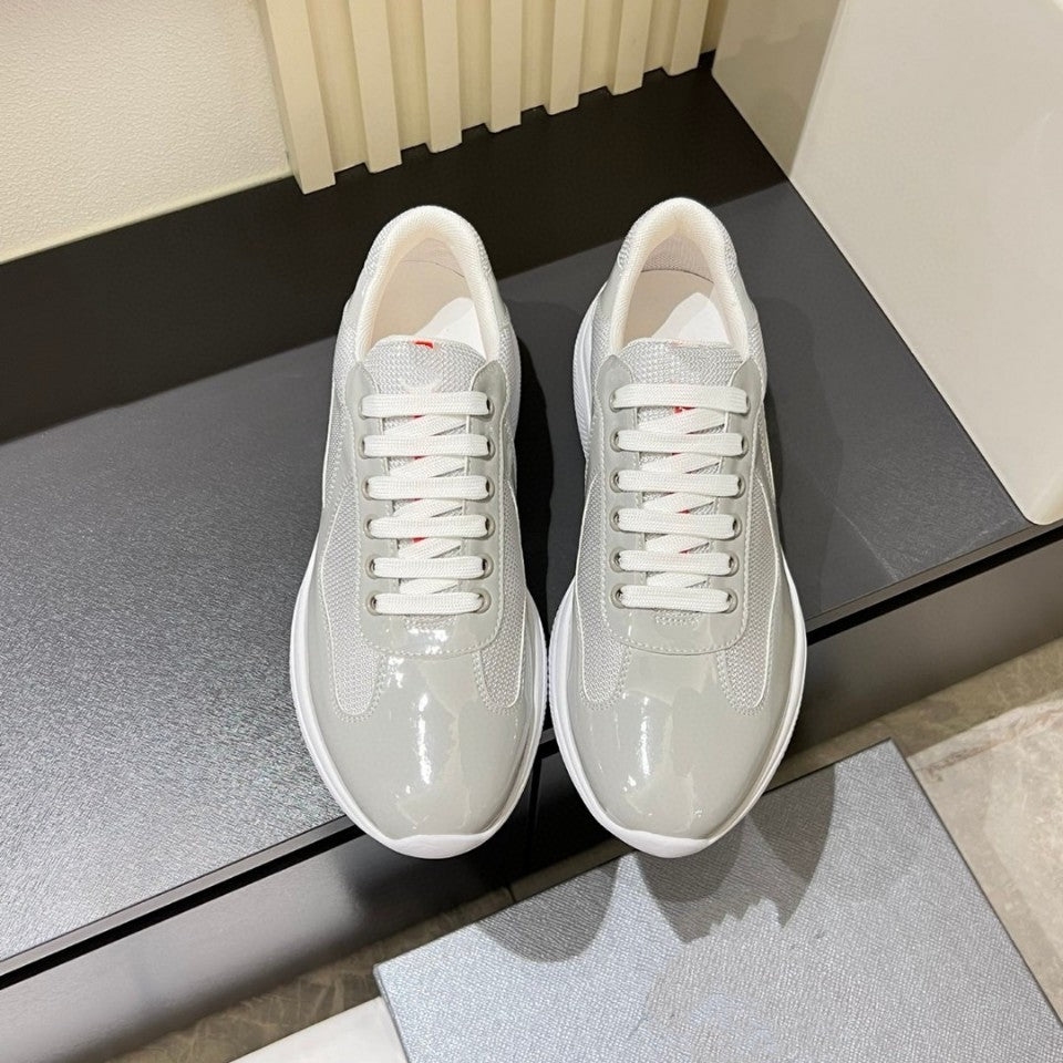 Men's Extra Large Sports First Layer Cowhide Patent Summer Sneakers