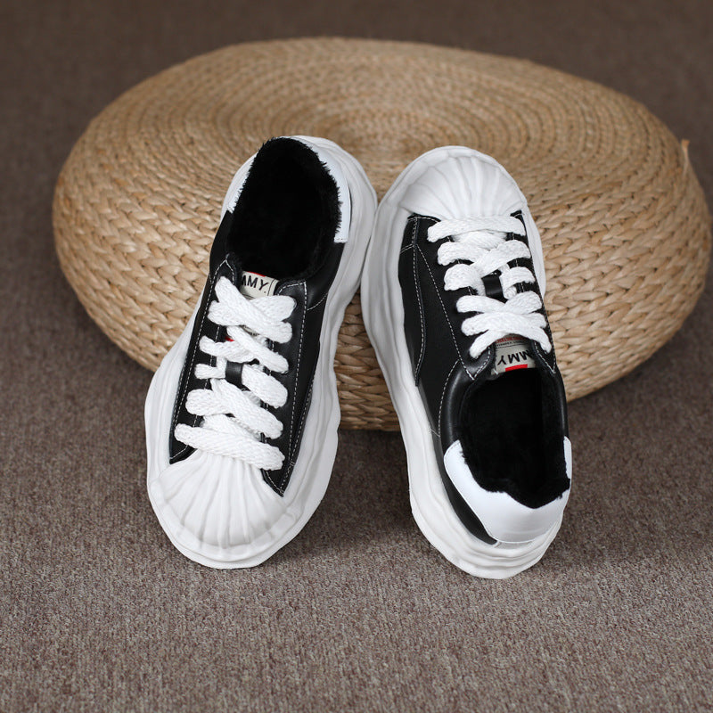 Women's Shell Toe Dissoed Spring White Flat Sneakers