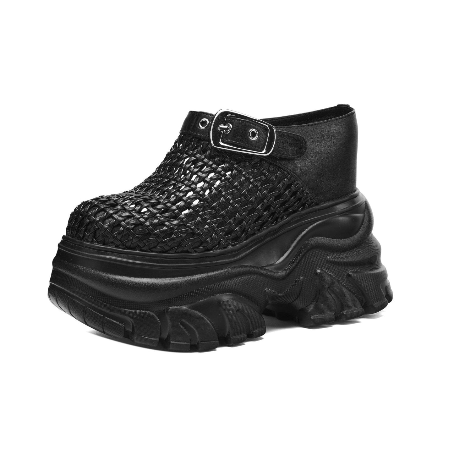 Women's High-rise Closed Toe Half Summer Wear Small Thick Bottom Thick-soles Slippers