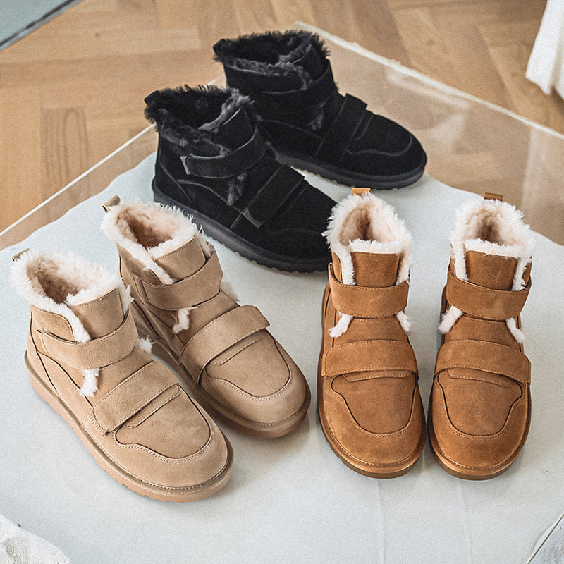 Couple Design Fleece Lined Padded Warm Snow Boots