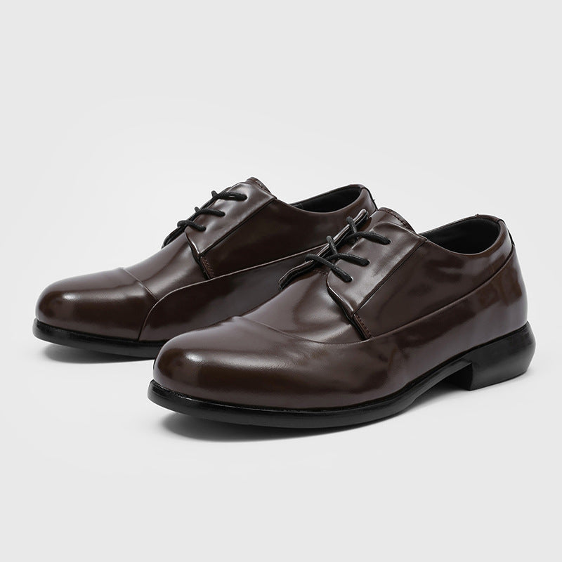 Men's Bottom High-grade Business Wear British Style Black Men's Casual Leather Shoes