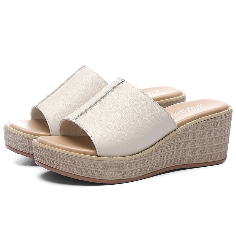 Women's Thick Bottom Soft Summer Flat High Slippers