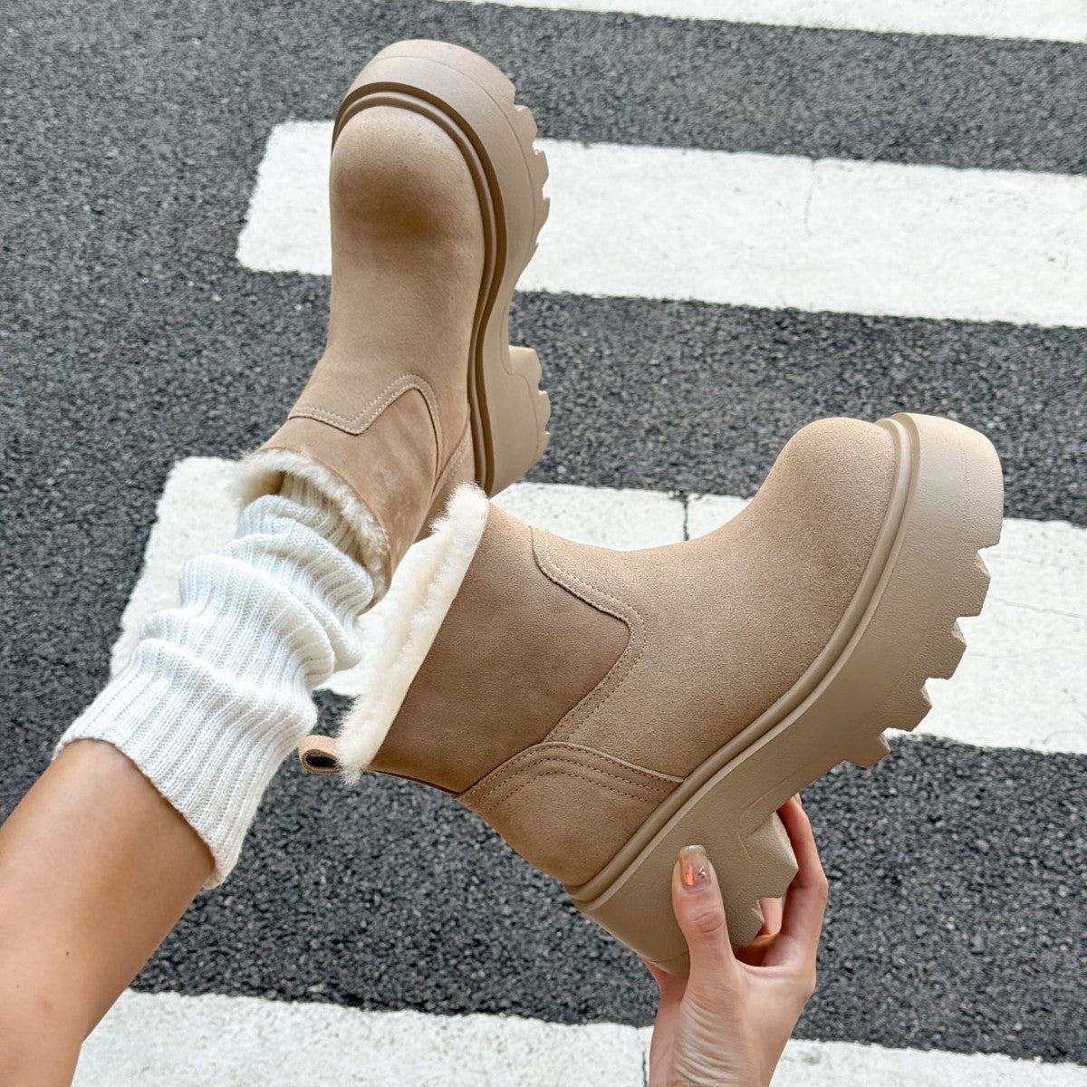 Women's Martin Winter Fleece-lined Thickening Thermal Cotton Snow Boots