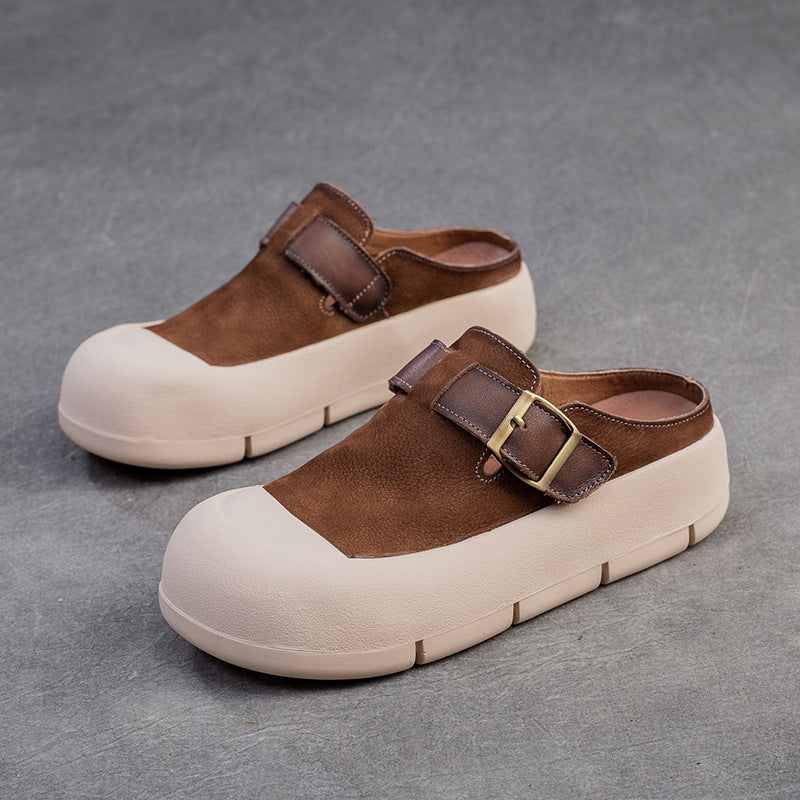 Women's Thick Bottom Toe Cap Minority Fashion Slippers