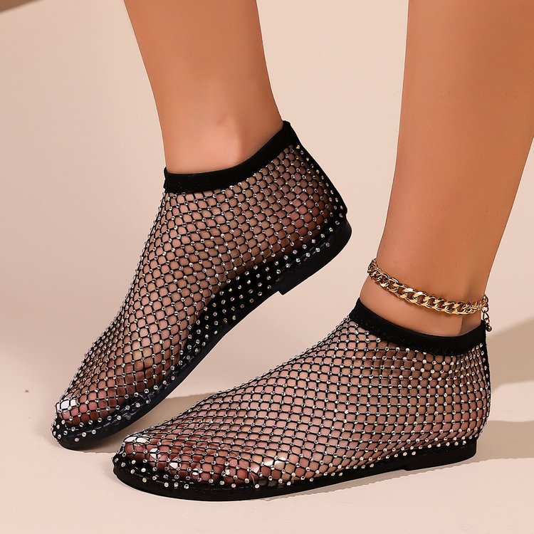 Women's Plus Size Fishnet Stockings Hollow Out Sandals