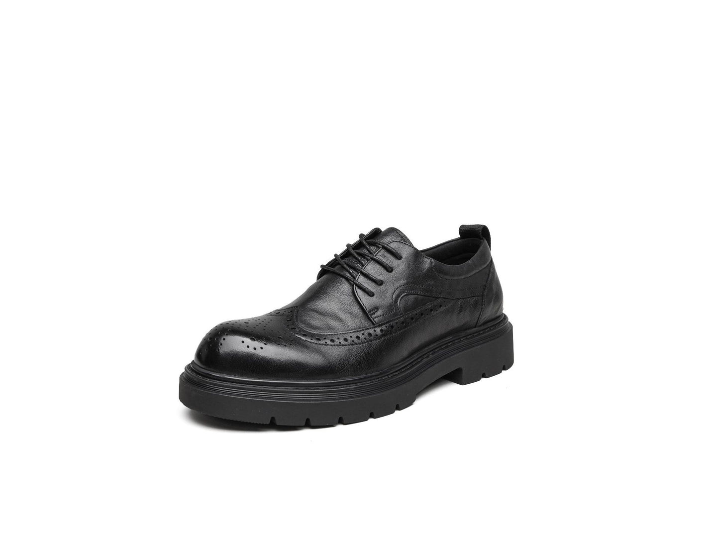 Men's Winter Brogue Craft First Layer Cowhide Leather Shoes