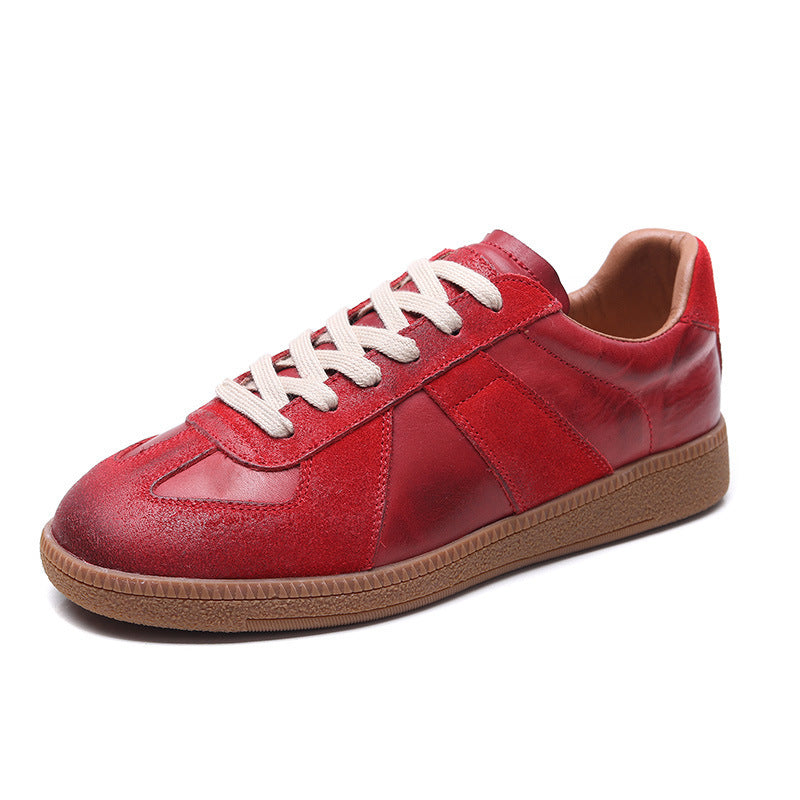 Women's First Layer Cowhide Spring German Training Women's Casual Shoes