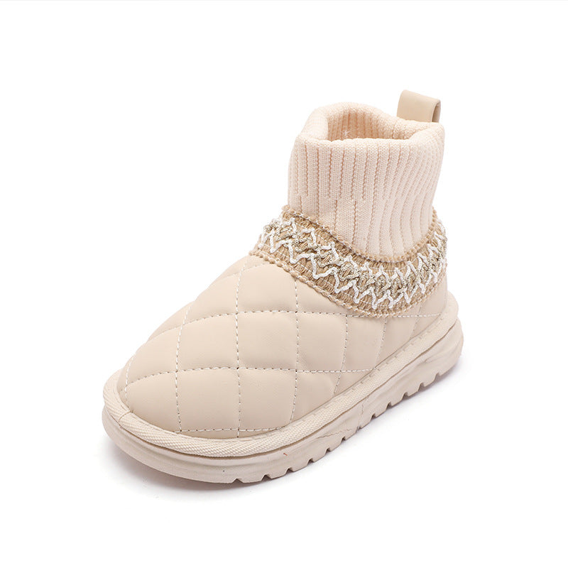 Children's Waterproof Thermal Boys Cotton Thickening Booties Kid's Snow Boots
