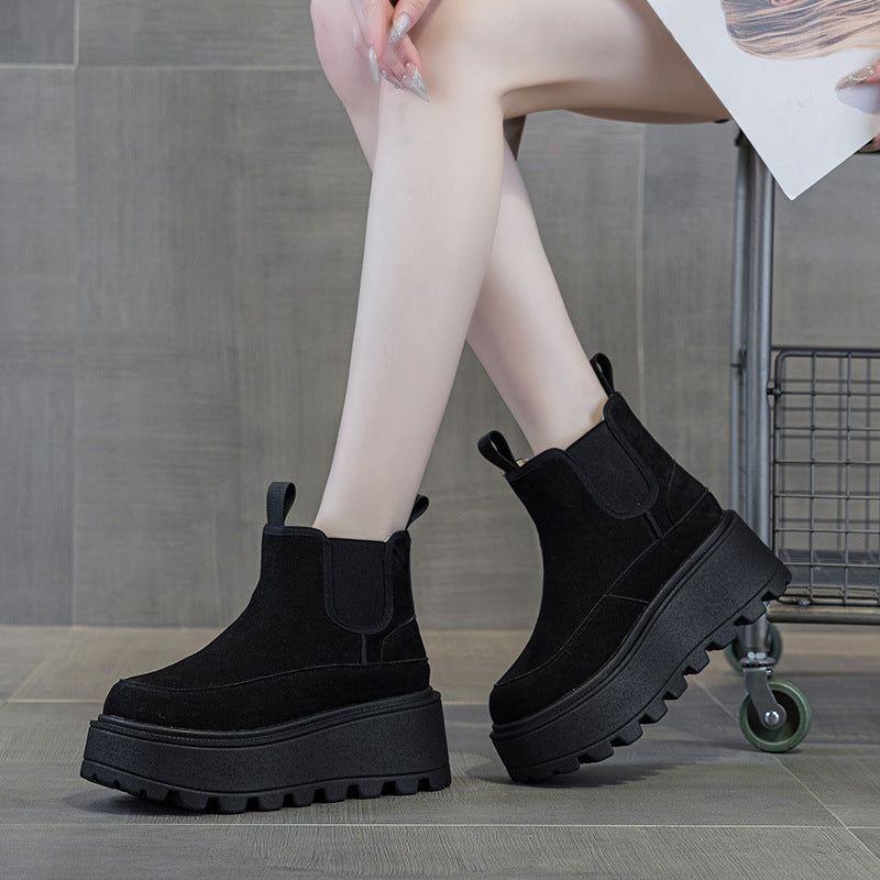 Women's Presale Genuine Cotton Winter Fleece-lined Retro Ankle Casual Shoes