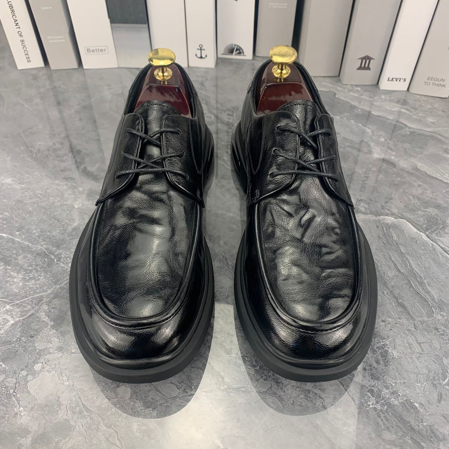 Men's Fashion British Lace Up Business Formal Men's Shoes