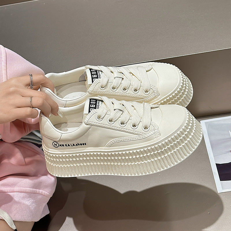 Shape Super Soft Height Increasing Skinny Thick Bottom Korean Style Women's Casual Shoes