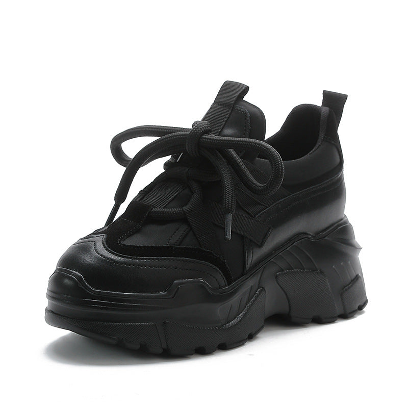 Women's Platform Dad Veet Padded Hidden Elevator Casual Shoes