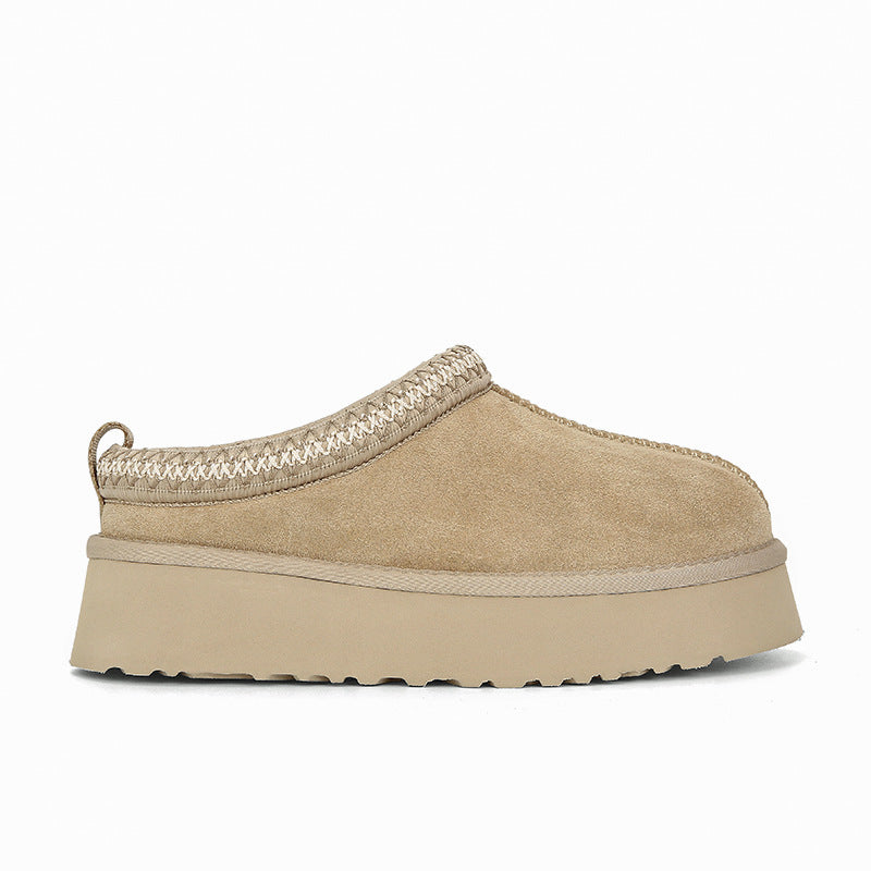 Women's With Fleece Lining Thick Furry Bottom Snow Boots