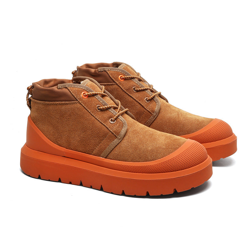 Women's & Men's Counter Thick Bottom Fleece-lined Warm Martin Snow Boots