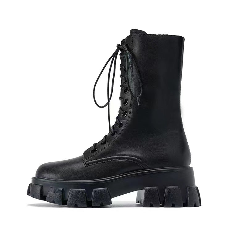 Women's Di Li Reba Martin Short Motorcycle White Boots