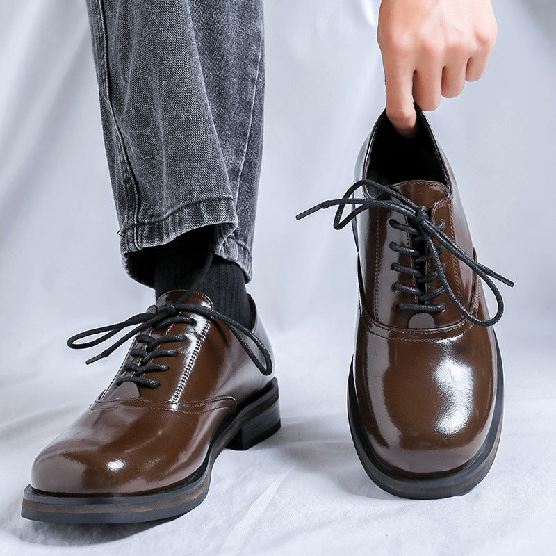 Women's & Men's Platform For British Commuter Business Formal Leather Shoes