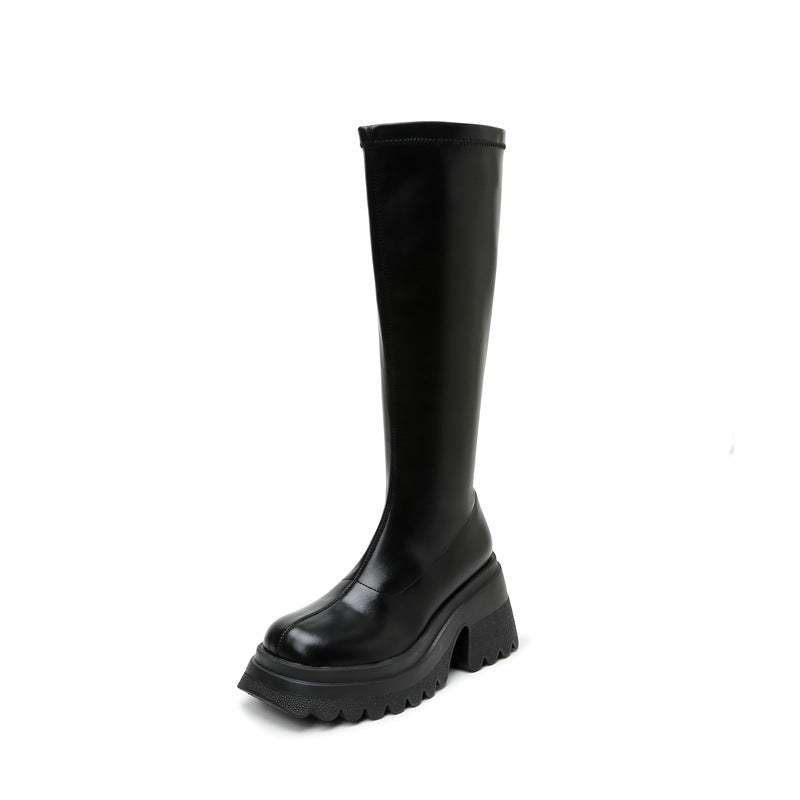 Women's Size Thick Bottom Stretch Thin High Boots