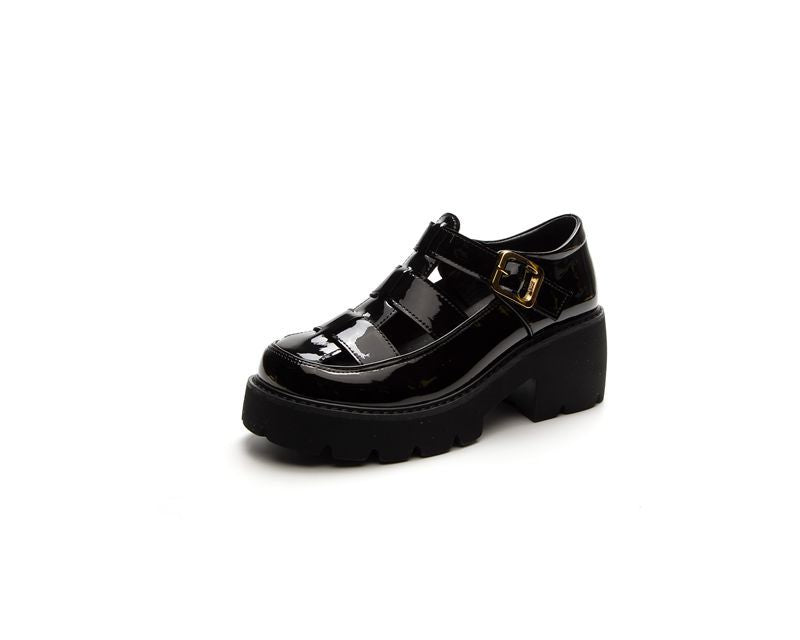 Women's Chunky Platform Roman Style Half Hollow Heels