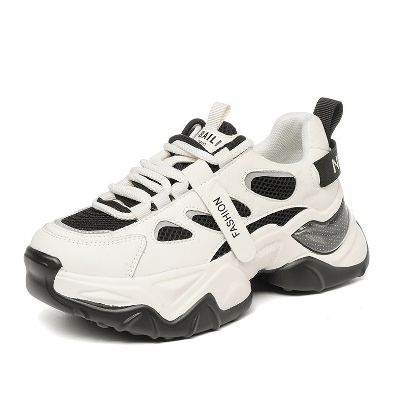 Women's With Fleece Lining Dad Mesh Surface Sneakers