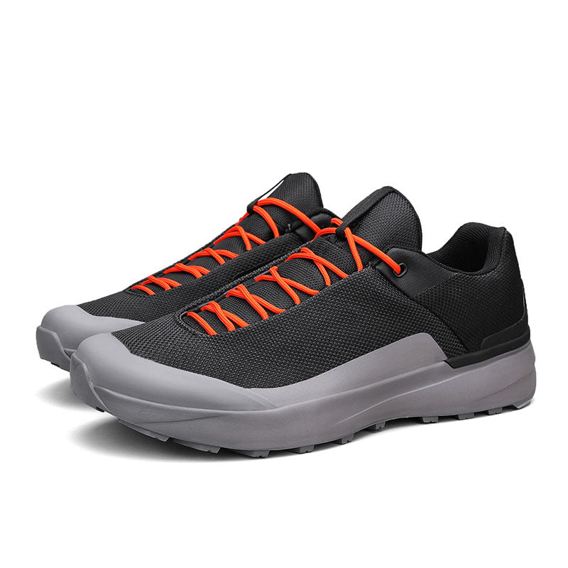 Men's Embroidery Pure Flat Outdoor Breathable Mesh Sneakers