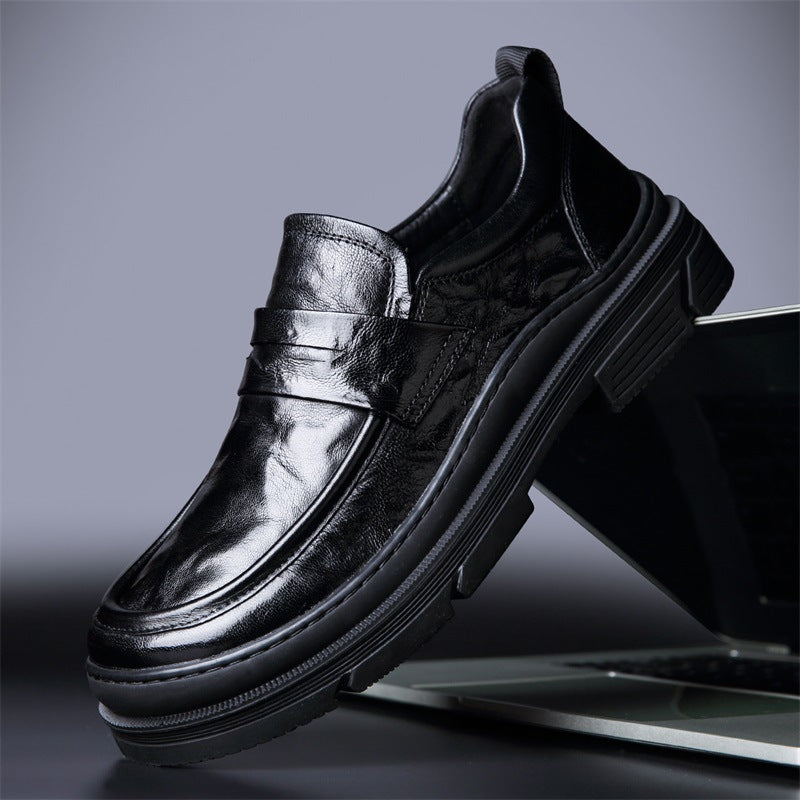 Men's Slip-on British Style Genuine Business Trends Leather Shoes