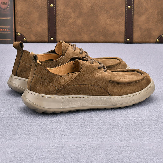 Men's Spring Retro Solid Sole Lightweight Platform Casual Shoes
